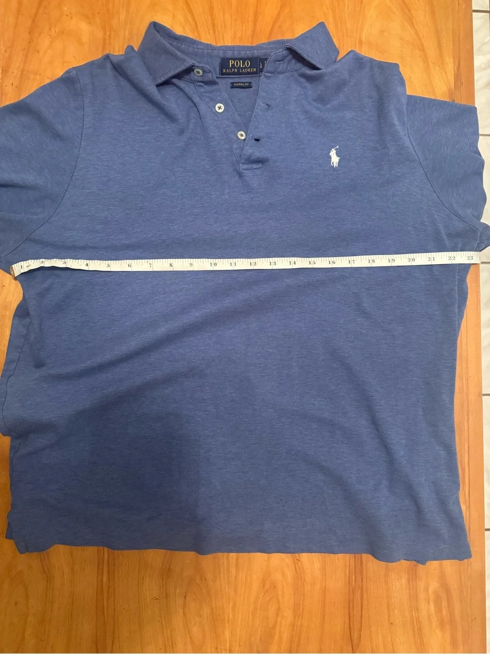 Polo Ralph Lauren Heathered Blue Men’s Large soft collar soft touch polo